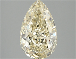 Picture of Lab Grown Diamond 3.03 Carats, Pear with  Cut, Fancy Intense Yellow Color, VS2 Clarity and Certified by IGI