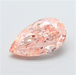 Picture of Lab Grown Diamond 5.05 Carats, Pear with  Cut, Fancy Intense Pink Color, VS2 Clarity and Certified by IGI