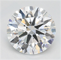 Lab Grown Diamond 2.08 Carats, Round with Ideal Cut, D Color, IF Clarity and Certified by IGI