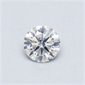 Diamante Natural 0.40 quilates, Redondo , Color E, claridad SI1 y certificado GIA