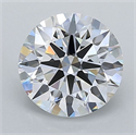 Lab Grown Diamond 1.51 Carats, Round with Ideal Cut, E Color, VVS2 Clarity and Certified by IGI