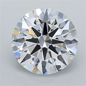 Picture of Lab Grown Diamond 1.51 Carats, Round with Ideal Cut, E Color, VVS2 Clarity and Certified by IGI