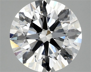 Picture of Lab Grown Diamond 3.01 Carats, Round with Ideal Cut, F Color, VVS2 Clarity and Certified by IGI