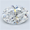 Diamante Natural 2.52 quilates, Ovalado , Color E, claridad SI1 y certificado GIA