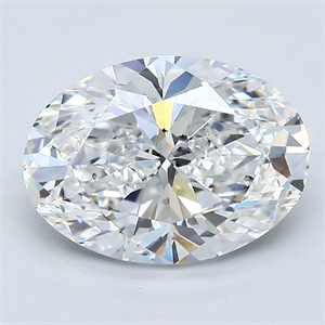 Foto Diamante Natural 2.52 quilates, Ovalado , Color E, claridad SI1 y certificado GIA de