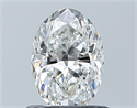 Natural Diamond 0.70 Carats, Oval with  Cut, F Color, SI1 Clarity and Certified by GIA