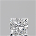 Natural Diamond 0.51 Carats, Princess with  Cut, D Color, VVS2 Clarity and Certified by GIA