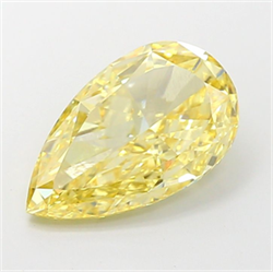 Picture of Lab Grown Diamond 2.55 Carats, Pear with  Cut, Fancy Yellow Color, VS1 Clarity and Certified by IGI