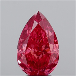 Picture of Lab Grown Diamond 3.06 Carats, Pear with  Cut, Fancy Vivid Pink Color, VS1 Clarity and Certified by IGI