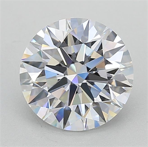 Picture of Lab Grown Diamond 2.58 Carats, Round with Ideal Cut, E Color, IF Clarity and Certified by IGI