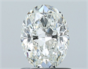 Natural Diamond 0.90 Carats, Oval with  Cut, H Color, VVS2 Clarity and Certified by GIA