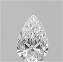 Natural Diamond 0.50 Carats, Pear with  Cut, D Color, VVS1 Clarity and Certified by GIA