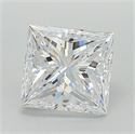 Natural Diamond 1.70 Carats, Princess with  Cut, D Color, SI1 Clarity and Certified by GIA