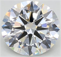 Lab Grown Diamond 2.02 Carats, Round with Excellent Cut, F Color, VVS2 Clarity and Certified by GIA