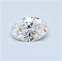 Natural Diamond 0.43 Carats, Oval with  Cut, F Color, VS1 Clarity and Certified by GIA