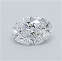 Natural Diamond 0.50 Carats, Oval with  Cut, D Color, SI1 Clarity and Certified by GIA