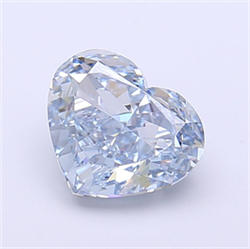 Picture of Lab Grown Diamond 1.79 Carats, Heart with  Cut, Fancy Vivid Blue Color, VS1 Clarity and Certified by IGI