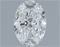 Natural Diamond 0.41 Carats, Oval with  Cut, D Color, VVS2 Clarity and Certified by GIA