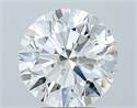 Natural Diamond 3.71 Carats, Round with Excellent Cut, F Color, SI1 Clarity and Certified by GIA