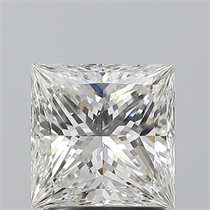 Foto Diamante Natural 1.50 quilates, Princesa , Color F, claridad SI1 y certificado GIA de