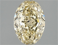 Picture of Lab Grown Diamond 2.09 Carats, Oval with  Cut, Fancy Intense Yellow Color, VS1 Clarity and Certified by IGI