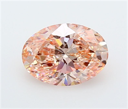 Picture of Lab Grown Diamond 2.06 Carats, Oval with  Cut, Fancy Vivid Pink Color, VVS1 Clarity and Certified by IGI