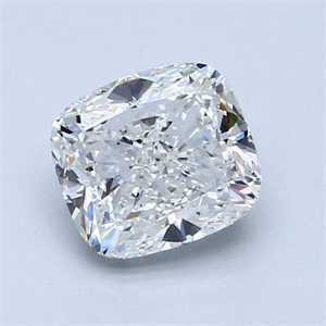 Foto Diamante Natural 1.71 quilates, Del cojín , Color F, claridad SI1 y certificado GIA de