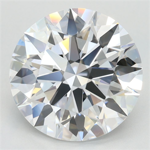 Picture of Lab Grown Diamond 4.01 Carats, Round with Excellent Cut, D Color, VVS1 Clarity and Certified by GIA