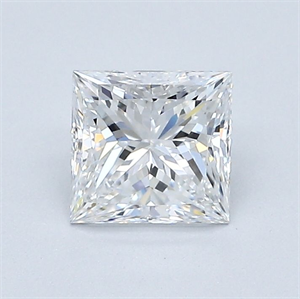 Picture of Natural Diamond 1.01 Carats, Princess with  Cut, E Color, VVS2 Clarity and Certified by GIA
