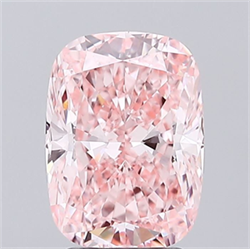 Picture of Lab Grown Diamond 3.00 Carats, CUSHION MODIFIED with  Cut, Fancy Vivid Pink Color, VVS2 Clarity and Certified by IGI