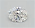 Natural Diamond 1.00 Carats, Oval with  Cut, G Color, I1 Clarity and Certified by GIA