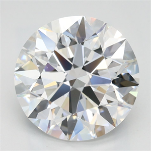 Picture of Lab Grown Diamond 3.15 Carats, Round with Ideal Cut, D Color, IF Clarity and Certified by IGI