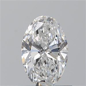 Foto Diamante Natural 0.70 quilates, Ovalado , Color F, claridad SI2 y certificado GIA de