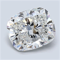 Natural Diamond 3.01 Carats, Cushion with  Cut, G Color, SI1 Clarity and Certified by GIA