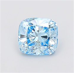 Picture of Lab Grown Diamond 2.09 Carats, CUSHION MODIFIED with  Cut, Fancy Vivid Blue Color, VVS2 Clarity and Certified by IGI