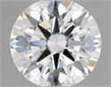 Lab Grown Diamond 1.06 Carats, Round with Ideal Cut, D Color, VVS2 Clarity and Certified by IGI