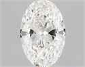 Natural Diamond 0.47 Carats, Oval with  Cut, F Color, VS2 Clarity and Certified by GIA