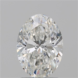 Picture of Natural Diamond 1.73 Carats, Oval with  Cut, G Color, I1 Clarity and Certified by GIA