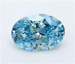 Picture of Lab Grown Diamond 2.83 Carats, Oval with  Cut, Fancy Vivid Blue Color, VVS2 Clarity and Certified by IGI