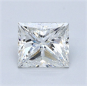Natural Diamond 0.97 Carats, Princess with  Cut, F Color, VVS2 Clarity and Certified by GIA
