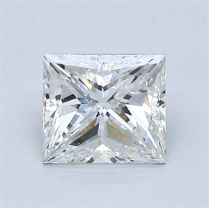 Picture of Natural Diamond 0.97 Carats, Princess with  Cut, F Color, VVS2 Clarity and Certified by GIA