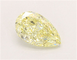 Picture of Lab Grown Diamond 1.52 Carats, Pear with  Cut, Fancy Yellow Color, VS2 Clarity and Certified by IGI