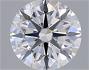 Lab Grown Diamond 2.55 Carats, Round with Excellent Cut, D Color, VVS2 Clarity and Certified by GIA