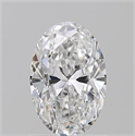 Natural Diamond 1.06 Carats, Oval with  Cut, D Color, VVS2 Clarity and Certified by GIA