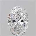 Natural Diamond 1.06 Carats, Oval with  Cut, D Color, VVS2 Clarity and Certified by GIA