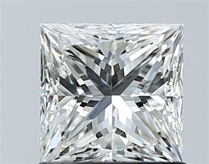 Picture of Natural Diamond 1.02 Carats, Princess with  Cut, H Color, VS2 Clarity and Certified by GIA