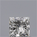 Natural Diamond 0.43 Carats, Princess with  Cut, G Color, IF Clarity and Certified by GIA