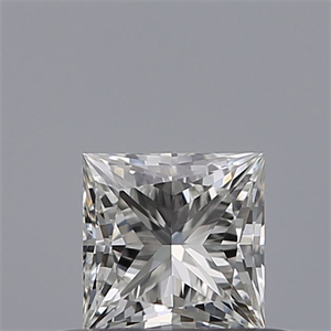 Picture of Natural Diamond 0.43 Carats, Princess with  Cut, G Color, IF Clarity and Certified by GIA