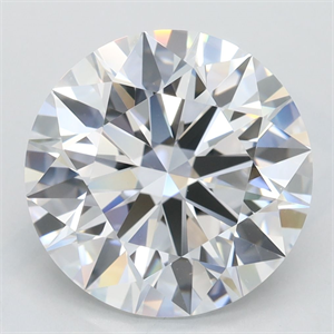 Picture of Lab Grown Diamond 4.07 Carats, Round with Excellent Cut, D Color, IF Clarity and Certified by GIA