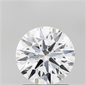 Lab Grown Diamond 1.25 Carats, Round with Ideal Cut, D Color, VVS2 Clarity and Certified by IGI